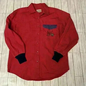 Vintage Susan Bristol Embroidered Cottagecore Button down